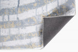 8' Runner Gray Abstract Runner Rug - Homeroots