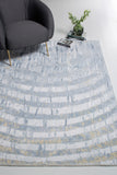 8' X 10' Gray Abstract Area Rug - Homeroots