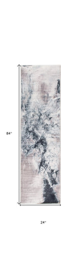 8' Runner Sand Abstract Runner Rug - Homeroots - Flyclothing LLC