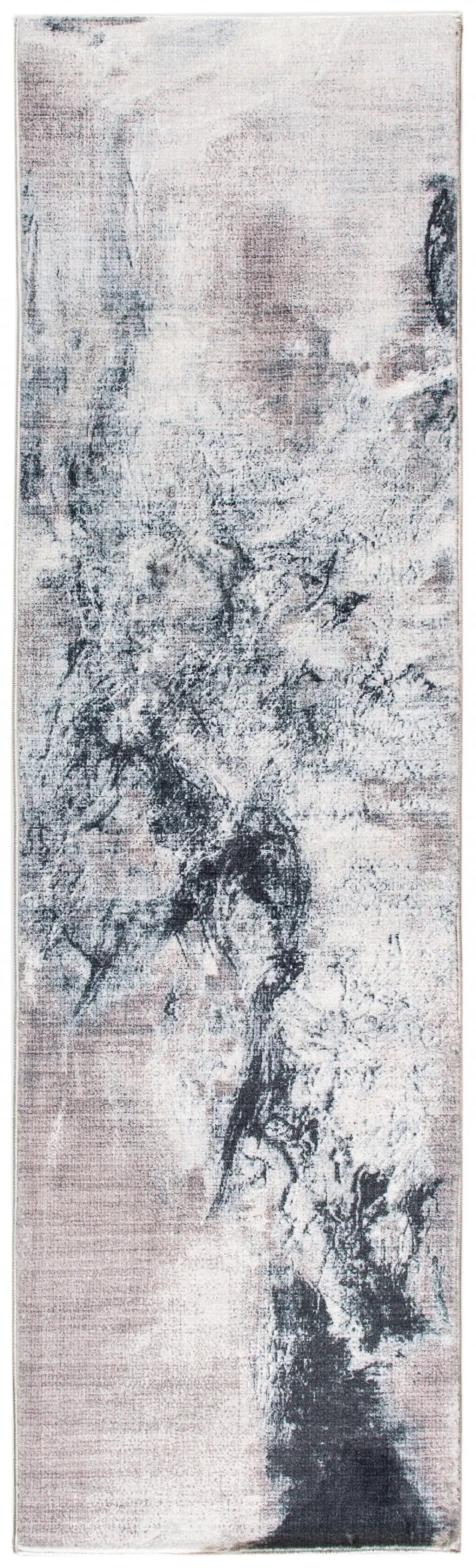 8' Runner Sand Abstract Runner Rug - Homeroots - Flyclothing LLC