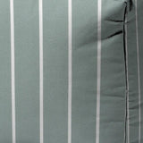 17" Blue Cube Striped Indoor Outdoor Pouf Cover - Homeroots