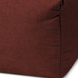 17" Red Polyester Cube Indoor Outdoor Pouf Cover - Homeroots