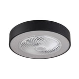 Black and White Mod Invisible Blade Ceiling Fan And Light - Homeroots