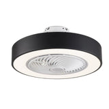 Black and White Mod Invisible Blade Ceiling Fan And Light - Homeroots