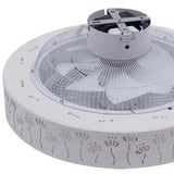 Modern Ceiling Fan and Light With Flower Details - Homeroots