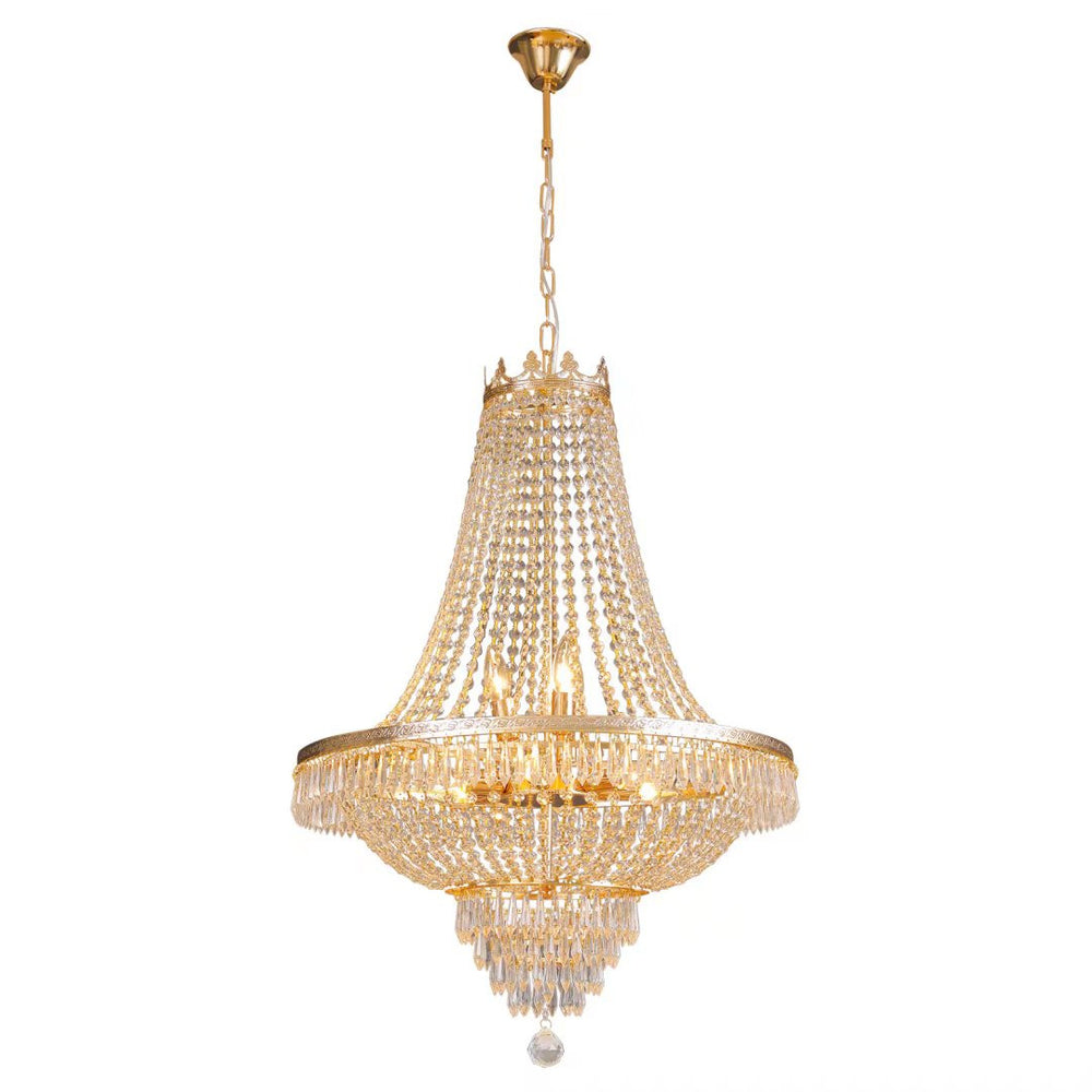 Classy Glam Gold Faux Crystal Chandelier - Homeroots