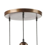 Brown Metal and Glass Star Geometric Hanging Lamp - Homeroots
