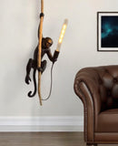 Hanging Monkey on a Rope Pendant  Lamp