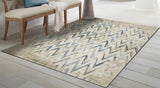 8' X 11' Ivory Chevron Area Rug - Homeroots - Flyclothing LLC