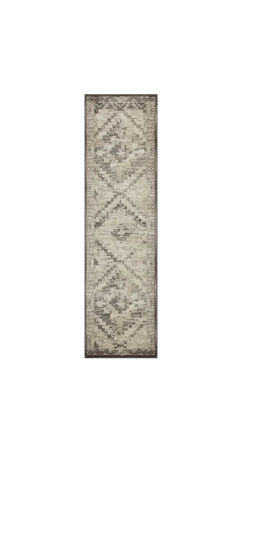 8' Runner Gray Abstract Runner Rug - Homeroots - Flyclothing LLC