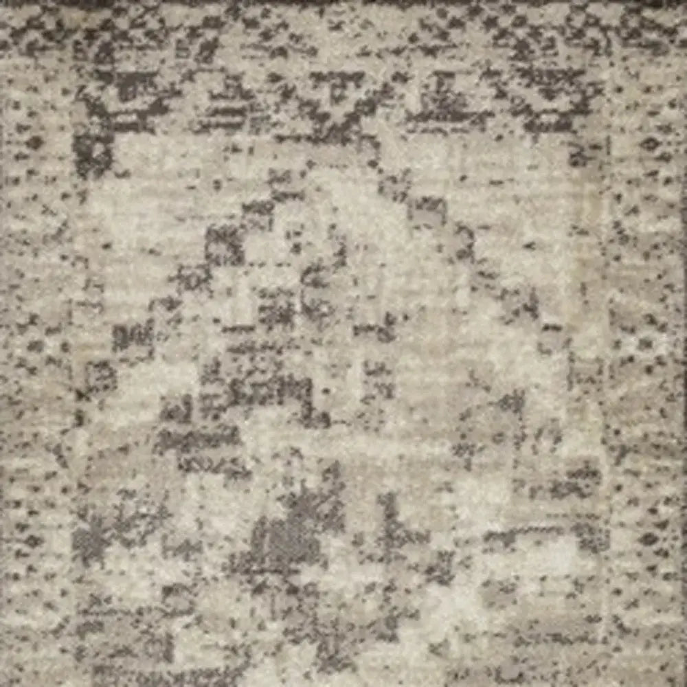 8' Runner Gray Abstract Runner Rug - Homeroots - Flyclothing LLC