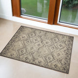 3' X 5' Gray Abstract Area Rug - Homeroots