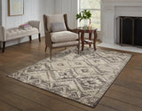 5' X 8' Gray Abstract Area Rug - Homeroots