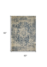 5' X 8' Ivory Oriental Area Rug - Homeroots - Flyclothing LLC