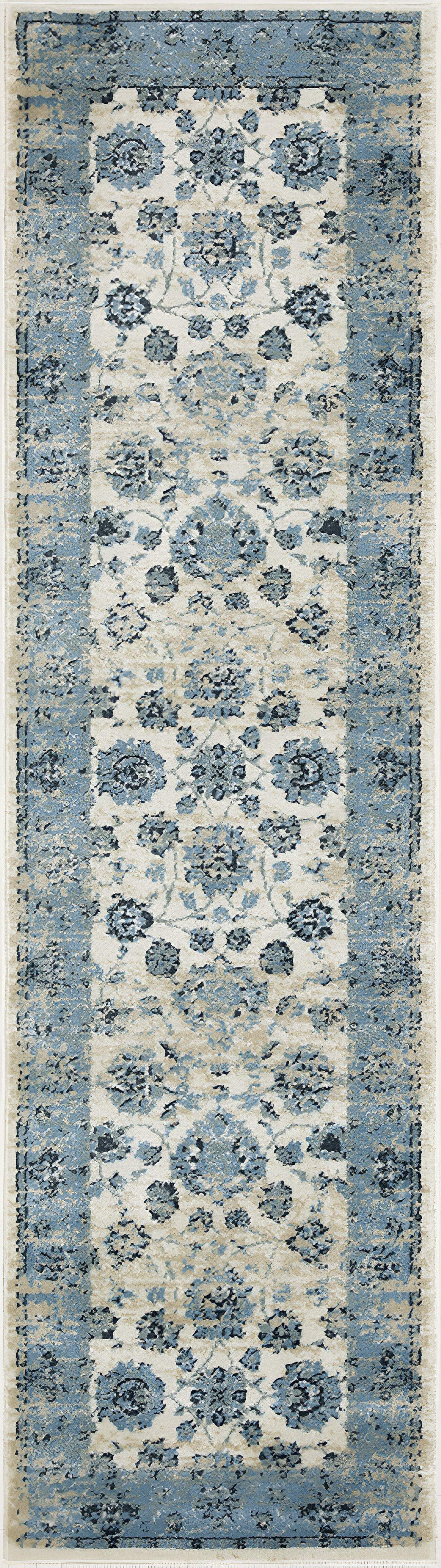 8' Runner Ivory Oriental Runner Rug - Homeroots - Flyclothing LLC