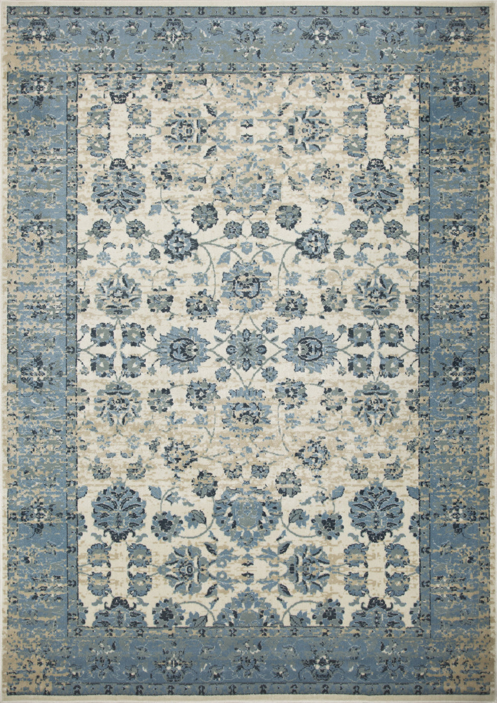 8' X 11' Ivory Oriental Area Rug
