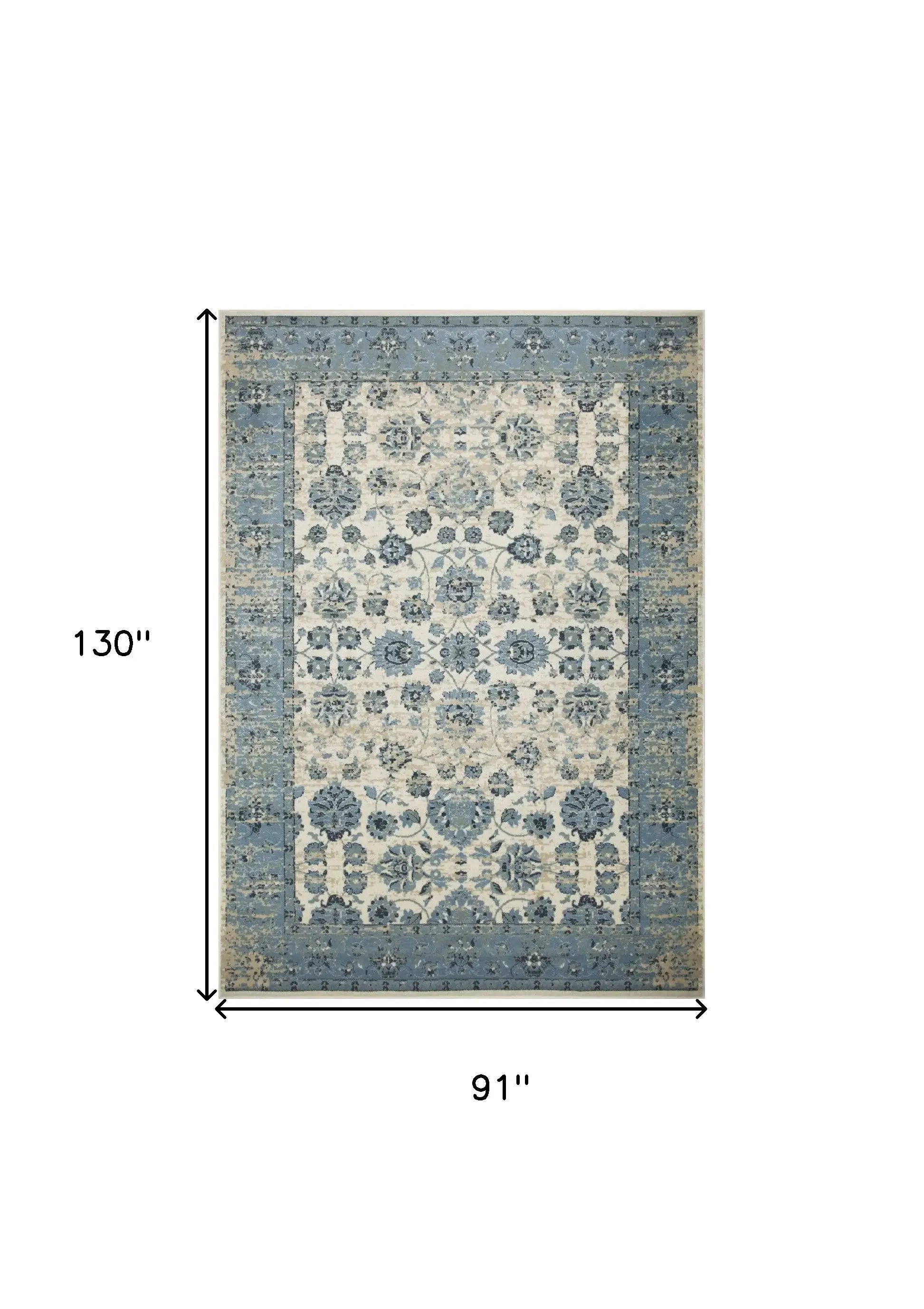 8' X 11' Ivory Oriental Area Rug - Homeroots - Flyclothing LLC