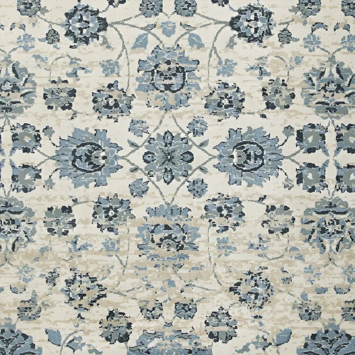 8' Ivory Round Oriental Area Rug - Homeroots - Flyclothing LLC