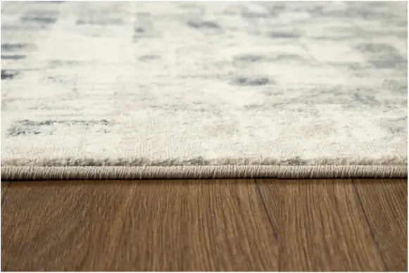 8' Runner Blue and Beige Abstract Runner Rug - Homeroots - Flyclothing LLC