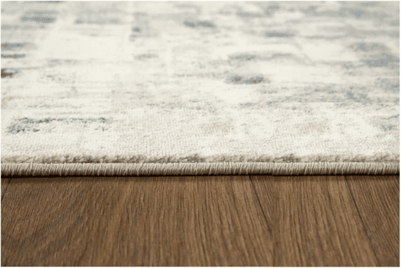 5' X 8' Blue and Beige Abstract Area Rug - Homeroots - Flyclothing LLC