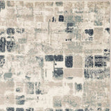 5' X 8' Blue and Beige Abstract Area Rug - Homeroots - Flyclothing LLC