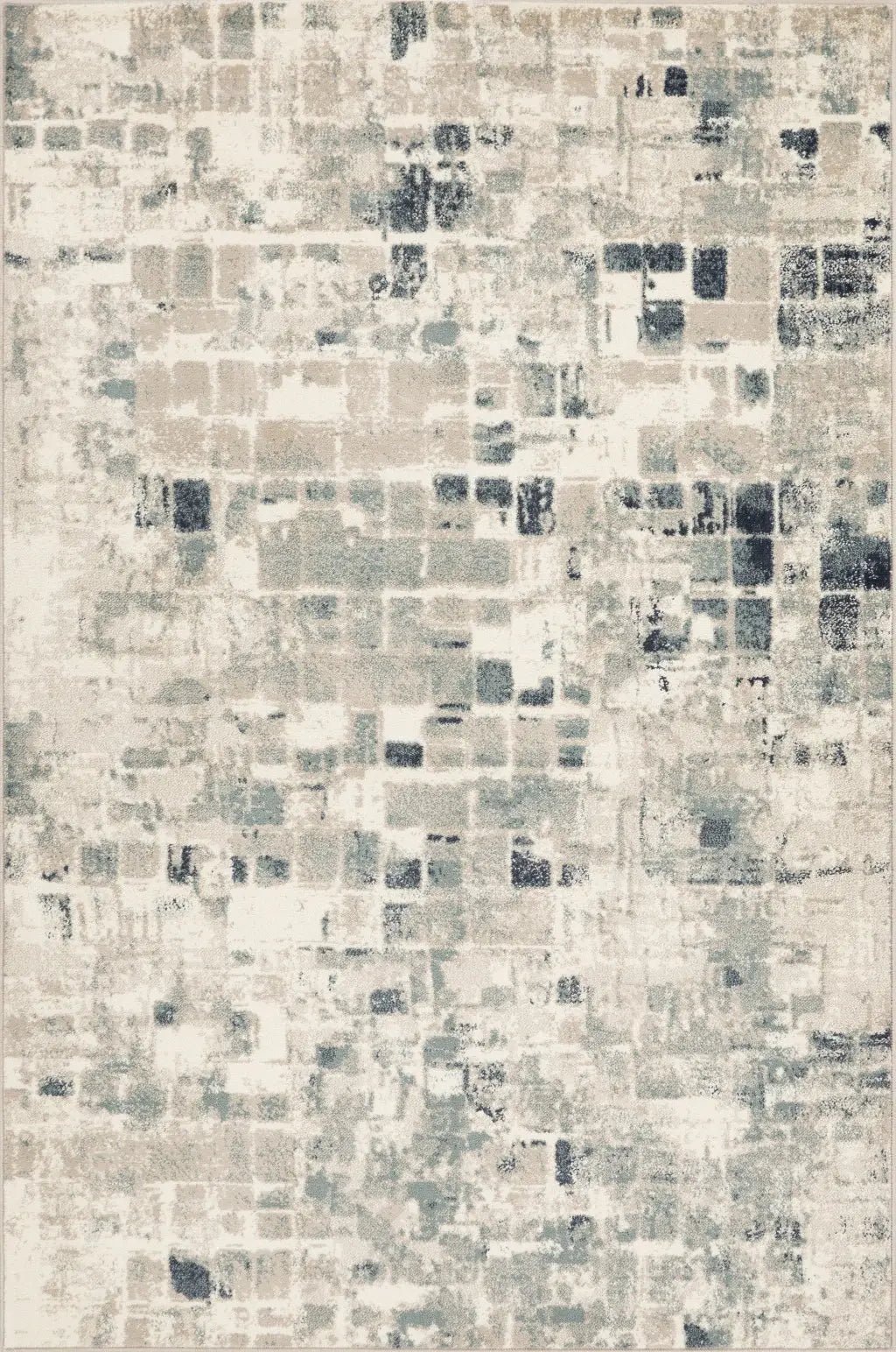8' X 11' Blue and Beige Abstract Area Rug - Homeroots - Flyclothing LLC