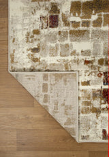 8' Runner Natural Abstract Area Rug - Homeroots - Flyclothing LLC