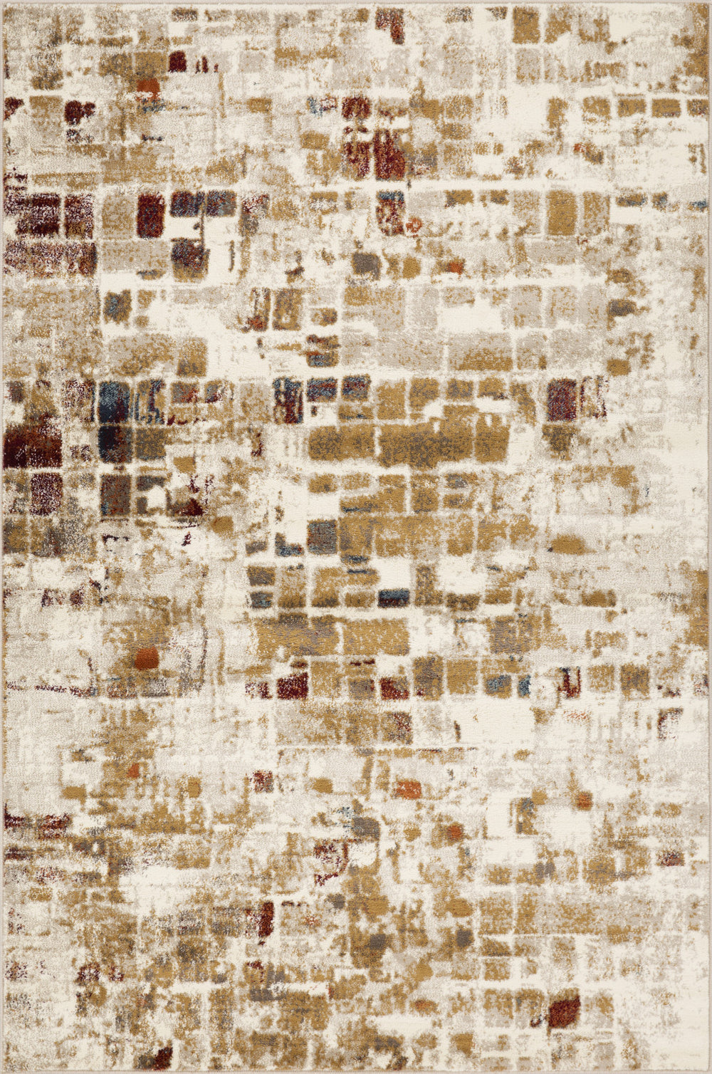 5' X 8' Natural Abstract Area Rug - Homeroots
