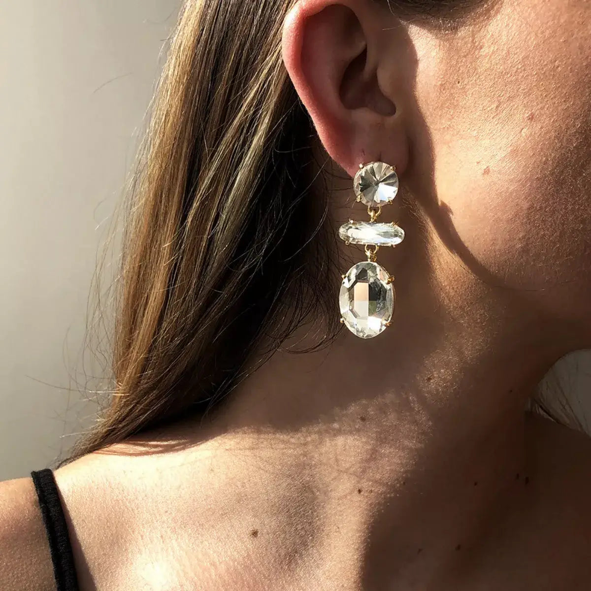 Alloy Geometric Dangle Earrings - Trendsi - Flyclothing LLC