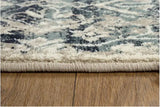 8' Ivory and Blue Round Oriental Area Rug - Homeroots - Flyclothing LLC