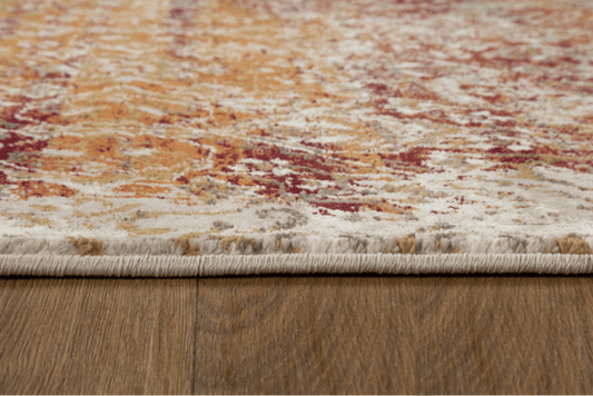 8' Rust Round Oriental Area Rug - Homeroots - Flyclothing LLC