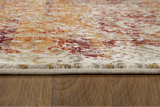 8' Rust Round Oriental Area Rug