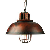 Industrial Retro Vintage Bronze Metal Pendant Lamp - Homeroots