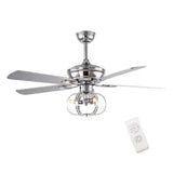 Modern Metal Chandelier Ceiling Fan - Homeroots