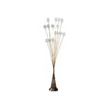 62" Golden Chrome Contemporary Multi Light LED Floor Lamp - Homeroots