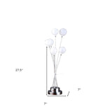 28" Silver Chrome Six Light Globe Desk or Table Lamp - Homeroots - Flyclothing LLC