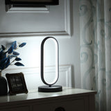 14" Black Metal Desk Led Table Lamp - Homeroots