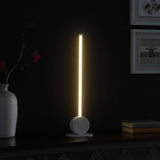 23" White Metal Leaning Stick LED Table Lamp - Homeroots