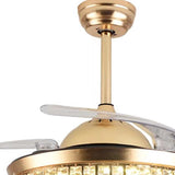 Luxurious Gold Crystal Chandelier Ceiling Fan - Homeroots - Flyclothing LLC