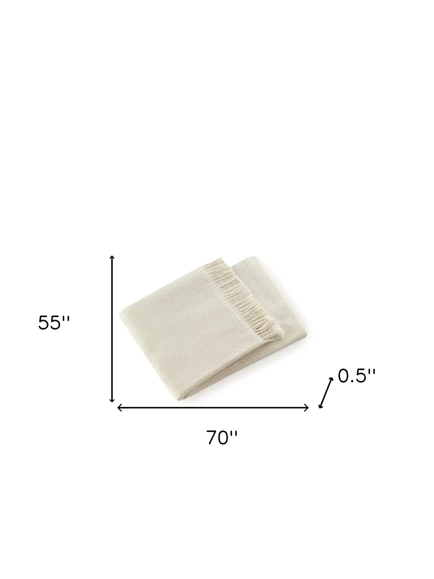 Soft Creamy White Links Pattern Throw Blanket - Homeroots - Flyclothing LLC
