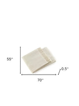 Soft Creamy White Links Pattern Throw Blanket - Homeroots - Flyclothing LLC