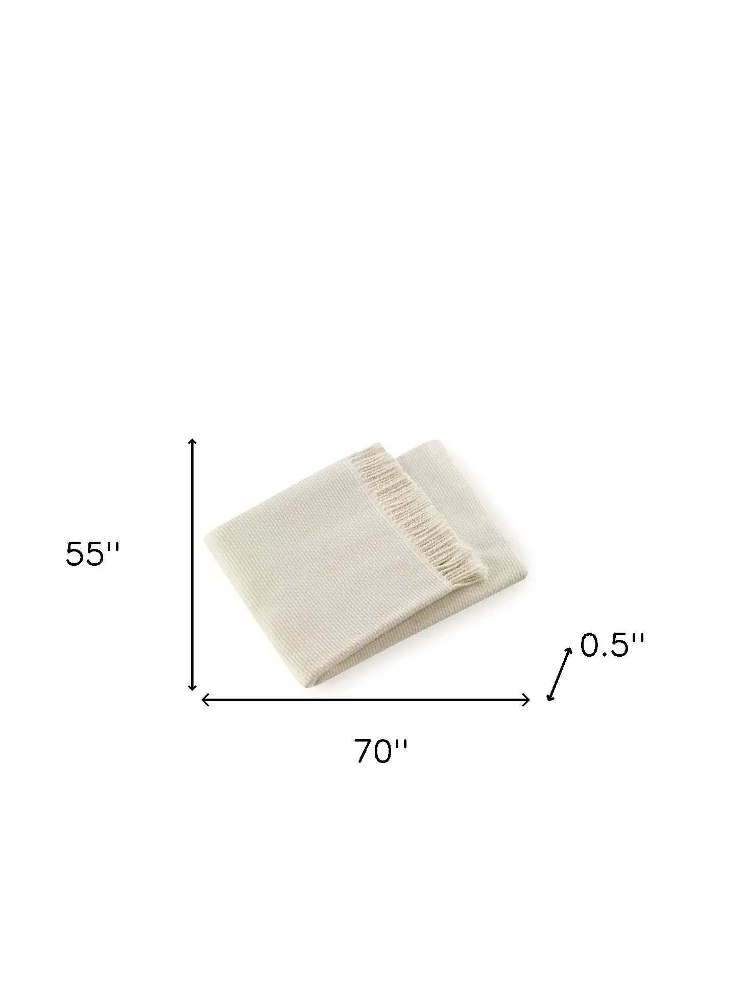Soft Creamy White Links Pattern Throw Blanket - Homeroots - Flyclothing LLC