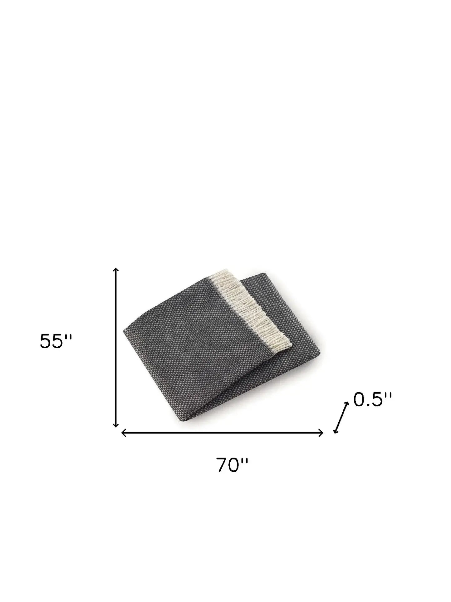 Soft Dark Gray Links Pattern Throw Blanket - Homeroots - Flyclothing LLC