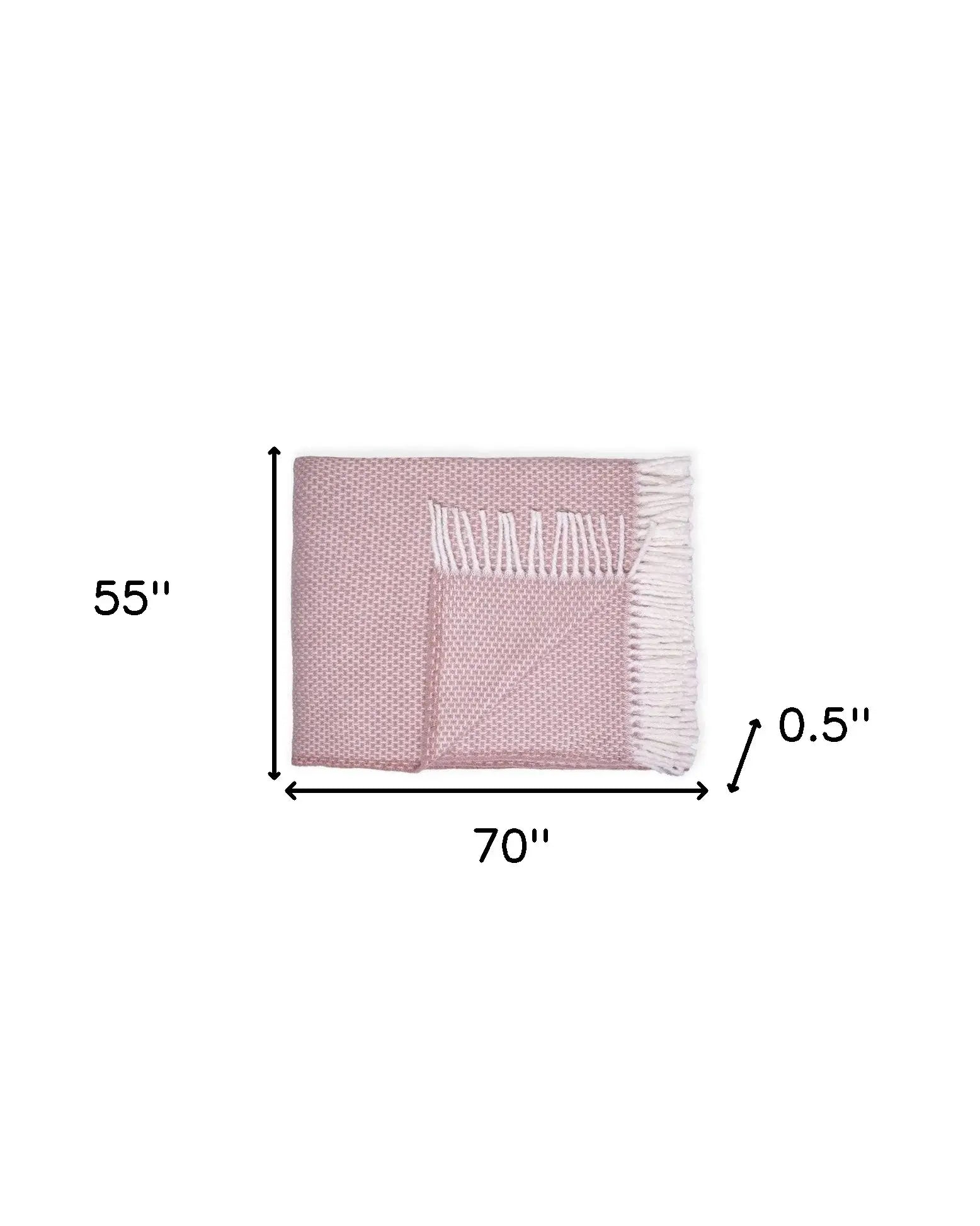 Soft Dusty Rose Links Pattern Throw Blanket - Homeroots - Flyclothing LLC
