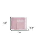 Soft Dusty Rose Links Pattern Throw Blanket - Homeroots - Flyclothing LLC