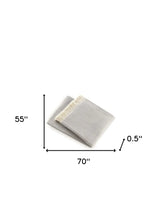 Soft Light Gray Links Pattern Throw Blanket - Homeroots - Flyclothing LLC