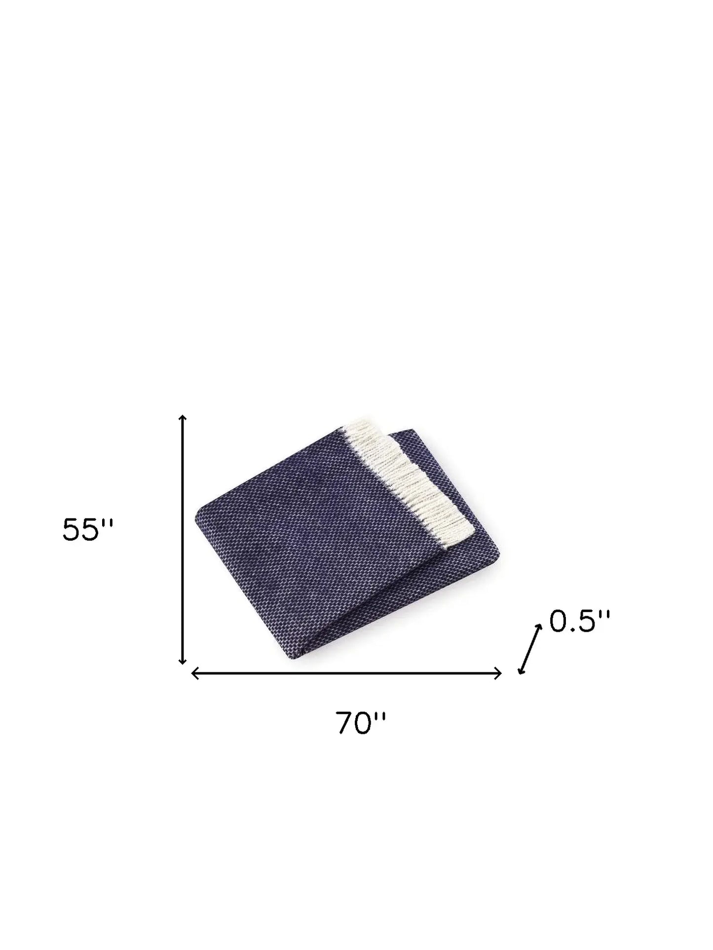 Soft Navy Blue Links Pattern Throw Blanket - Homeroots - Flyclothing LLC