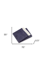 Soft Navy Blue Links Pattern Throw Blanket - Homeroots - Flyclothing LLC