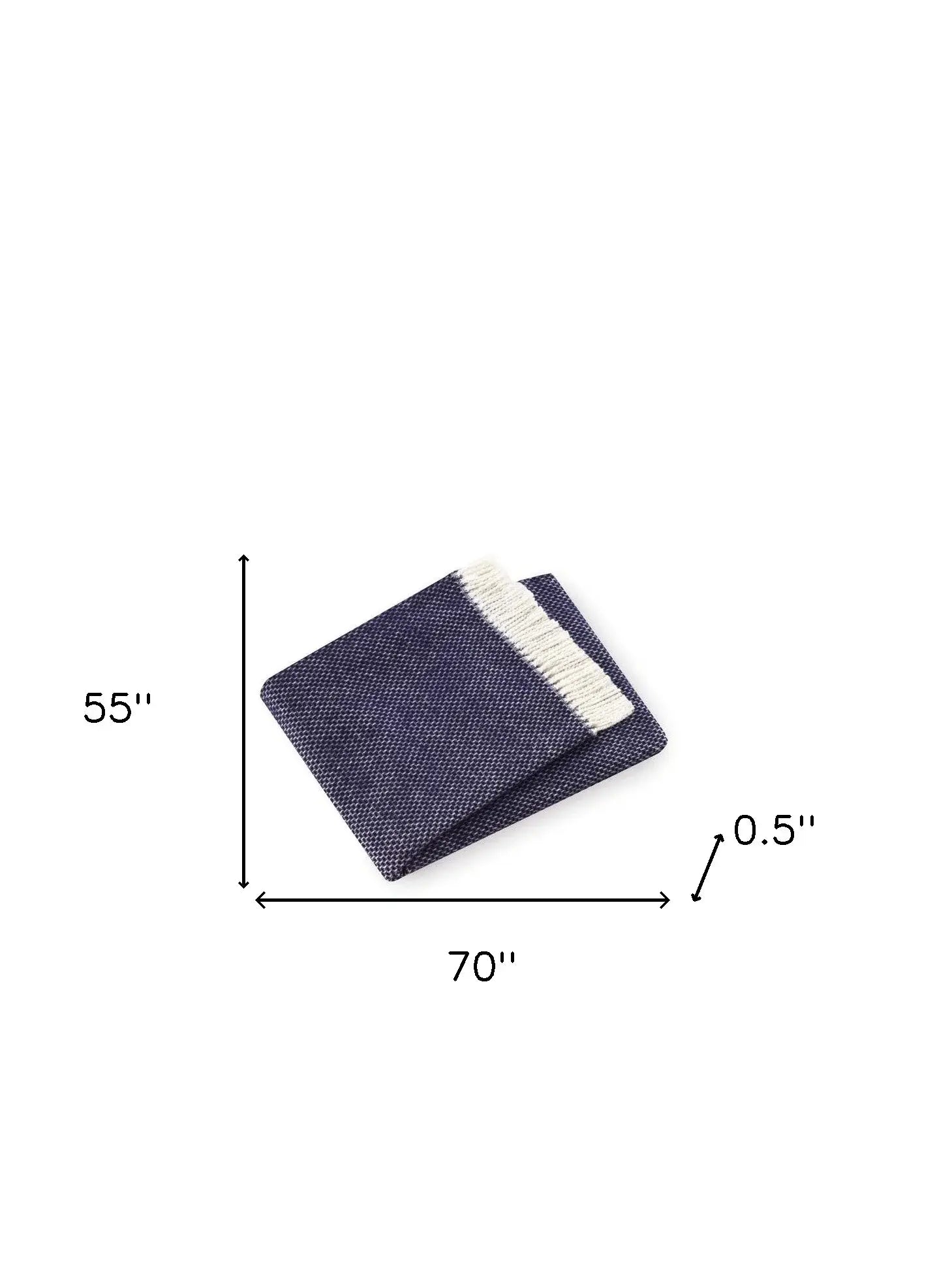 Soft Navy Blue Links Pattern Throw Blanket - Homeroots - Flyclothing LLC