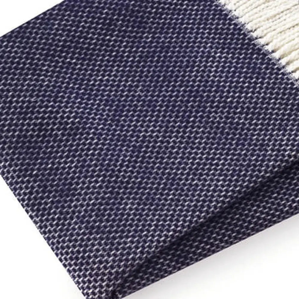 Soft Navy Blue Links Pattern Throw Blanket - Homeroots - Flyclothing LLC